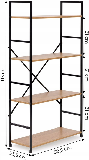 Regał ModernHome by Multistore 4 półki loft (CWJ6024112LG WILD OA) - obraz 5