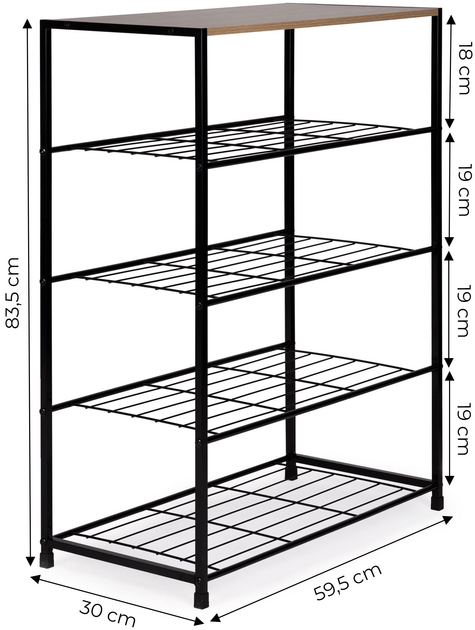 Полиця для взуття ModernHome by Multistore лофт (XJ633083A1) - зображення 6