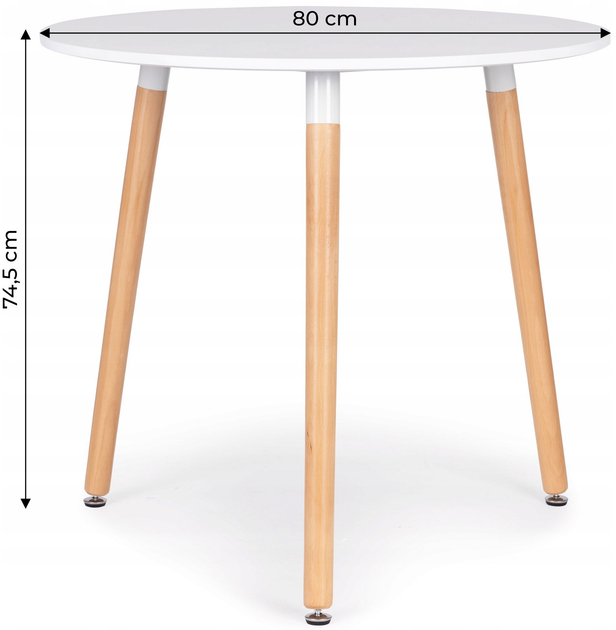 Stolik kawowy ModernHome by Multistore 80 cm biały (KJZB201-80) - obraz 4
