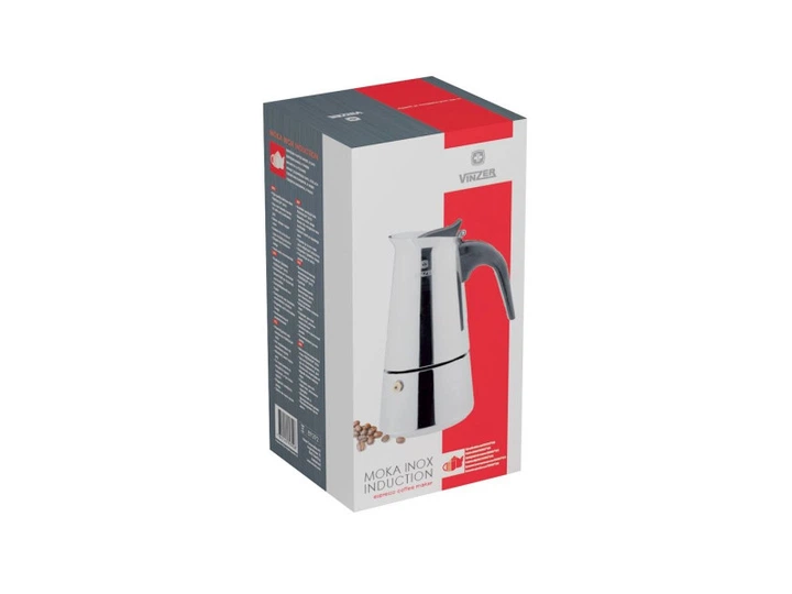 Гейзерна кавоварка Vinzer Moka Inox Induction 6 чашок (89392) - изображение 3