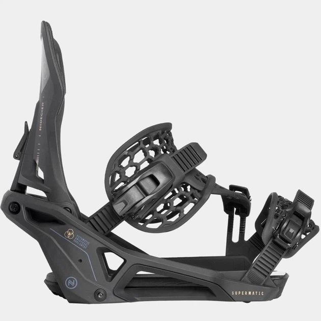 Крепления для сноуборда Nidecker Supermatic Black крепы фристайл и фрирайд универсальные сноубордические 2025 XL - изображение 3