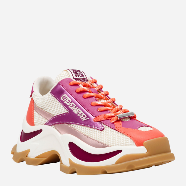 Жіночі снікери Steve Madden Zoomz SM11002327-PC4 37 23 см Бежевий/Фіолетовий (8720857668599) - зображення 2