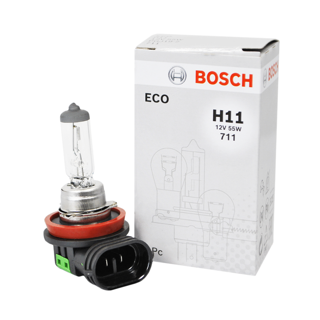 Лампа галогена Bosch Eco H11 12 V 55 W PGJ19-2 711 картон 1 шт. 1987302806 - Фото 1 Лампа галогена Bosch Eco H11 12 V 55 W PGJ19-2 711 картон 1 шт. 1987302806 - зображення 1