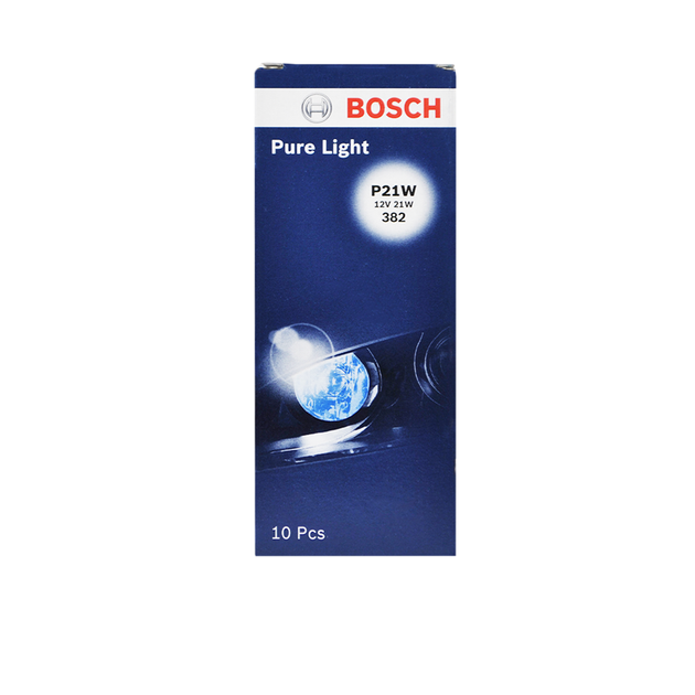 Лампа розжарювання Bosch Pure Light P21W 12V 21W BA15s 382 картон 10шт. 1987302201 - зображення 2