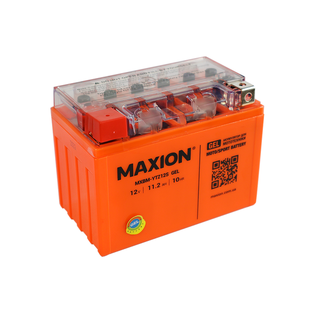 Мото акумулятор MAXION MXBM-YTZ12S GEL (12V, 11,2Ah, 130A, +/-) - изображение 3
