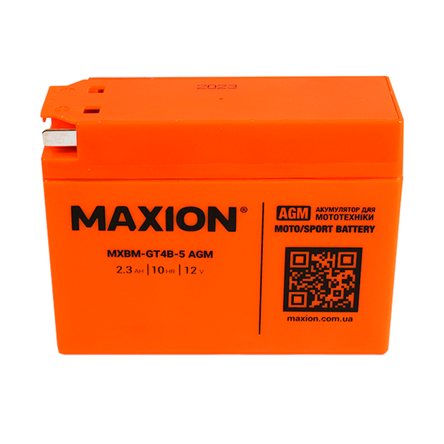 Мото аккумулятор MAXION AGM MXBM-GT4B-5 12V 2.3Ah 30A R+ MXBM-GT4B-5 - изображение 2