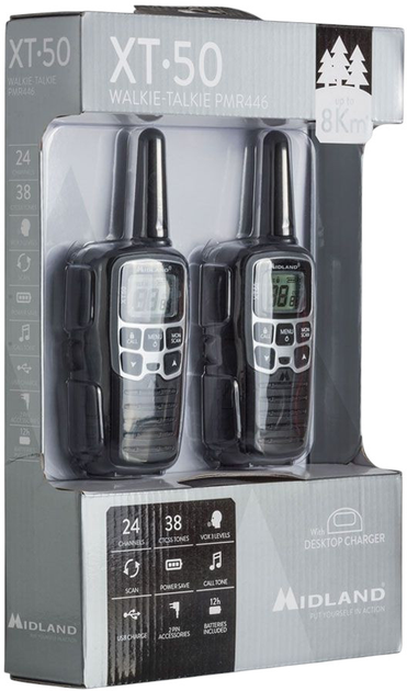 Рація Midland XT50 Twin Black (8011869197185) - зображення 5