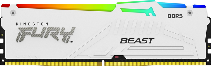 Оперативна пам'ять Kingston Fury Beast DDR5-6000 16384MB PC5-48000 RGB White (KF560C36BWE2A-16) - зображення 1