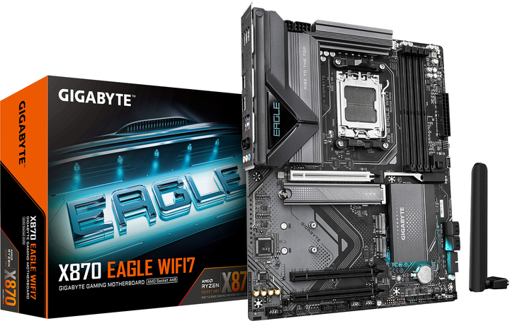 Материнська плата Gigabyte X870 EAGLE WIFI7 (sAM5, AMD X870, PCI-Ex16) - зображення 1