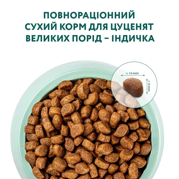 Сухий корм для цуценят великих порід Optimeal 12 кг індичка (B1741601) - изображение 3