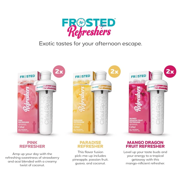Картридж Cirkul 6 шт со Вкусом Освежающих Фруктов и Ягод Frosted Refreshers Variety Pack Cirkul CRK41068 - изображение 4