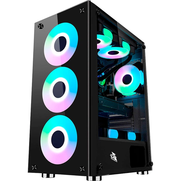 Корпус 1stPlayer V7-4F1 Color LED Black [101571] - изображение 3