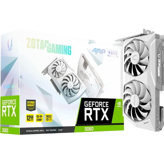 Видеокарта Zotac Gaming GeForce RTX 3060 AMP White Edition (ZT-A30600F-10P) [105467] - изображение 1