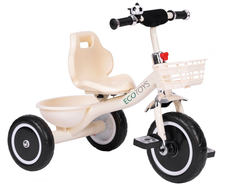 Rowerek trójkołowy EcoToys WQL-1999 Beżowy (5905817006007) - obraz 1