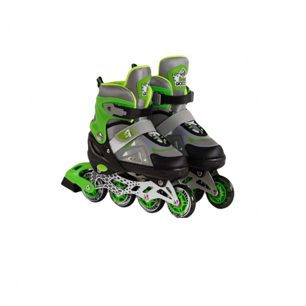 Детские ролики Best Roller колеса с подсветкой, р.34-37, зеленые 65477-M 