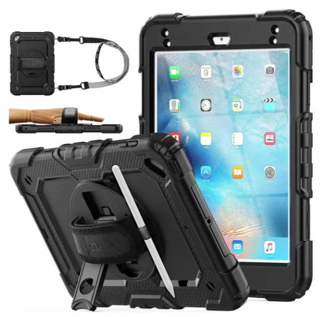 Чохол Carbon Armor Cover Tablet на Apple iPad Mini 5 2019 (7.9") / захисний чохол для планшета з ремінцем в комплекті / (чорний) - Фото 2 Чохол Carbon Armor Cover Tablet на Apple iPad Mini 5 2019 (7.9") / захисний чохол для планшета з ремінцем в комплекті / (чорний) - зображення 2