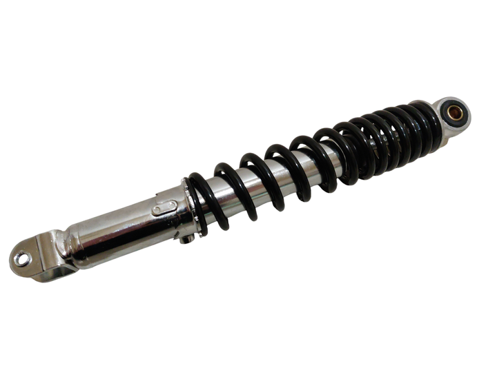 Амортизатор задний 330mm скутер 4т 50-150 STORM OLD 13" регулируемый хром черная пружина - изображение 4