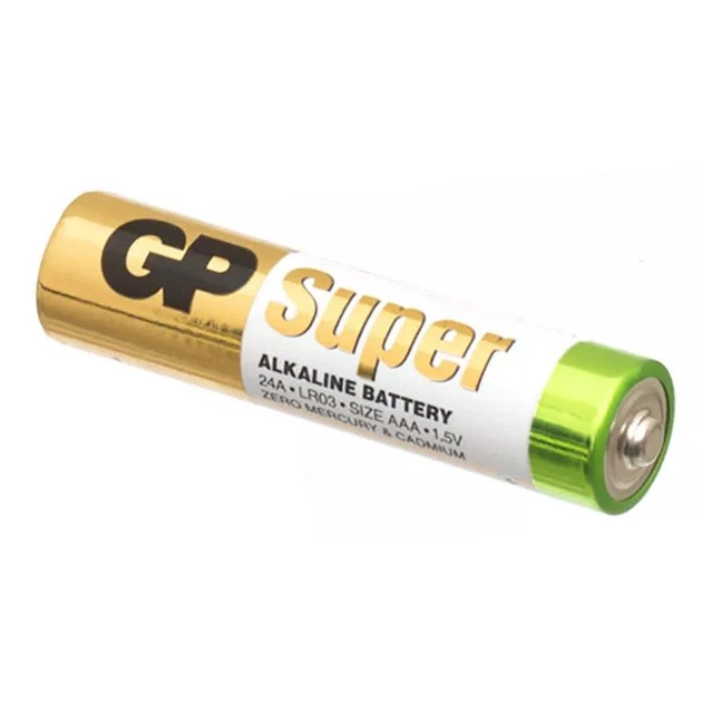 Батарейка щелочная алкалиновая GP Super Alkaline LR03 AAA 24A 1.5V Gold-Green (2 шт) - изображение 2