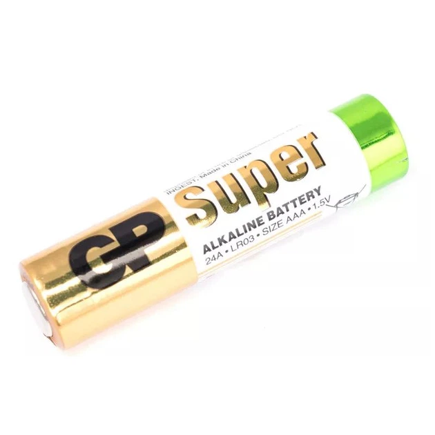 Батарейка щелочная алкалиновая GP Super Alkaline LR03 AAA 24A 1.5V Gold-Green (2 шт) - изображение 3