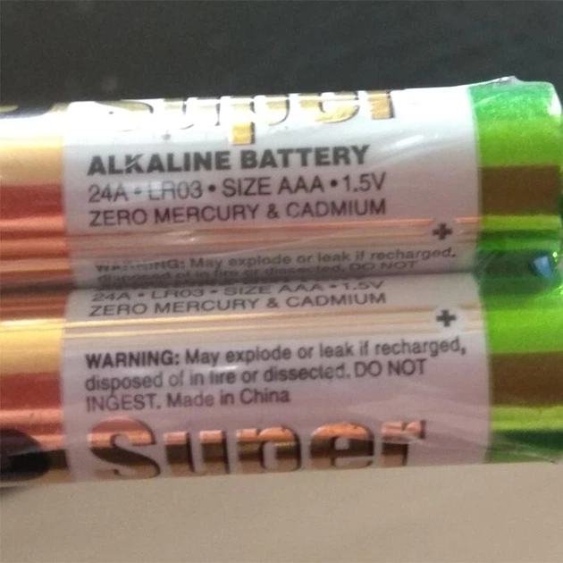 Батарейка щелочная алкалиновая GP Super Alkaline LR03 AAA 24A 1.5V Gold-Green (2 шт) - изображение 5