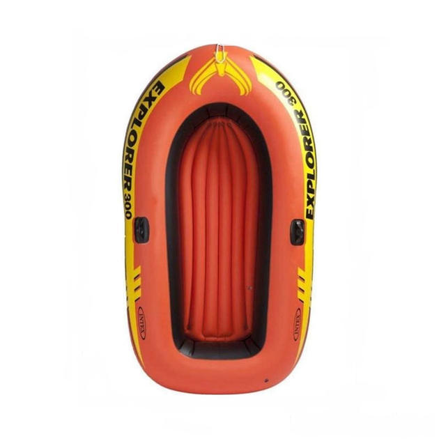 Надувная лодка Intex 58331 Explorer 200 с веслами и насосом 185*94*41 см оранджевый - Фото 4 Надувная лодка Intex 58331 Explorer 200 с веслами и насосом 185*94*41 см оранджевый - изображение 4