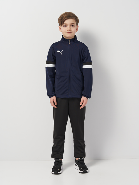 Подростковый спортивный костюм (толстовка + штаны) для мальчика Puma Teamrise Tracksuit Jr 65865506 170-176 см Navy-Black (4067978012592) 