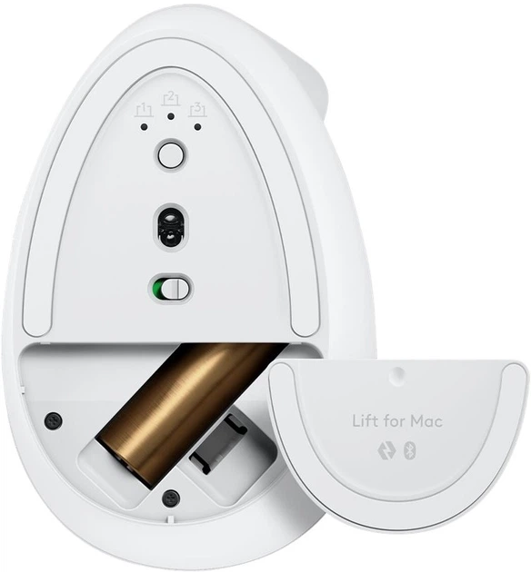 Миша Logitech Lift for Mac Vertical Ergonomic Mouse Off White (910-006477) - зображення 5