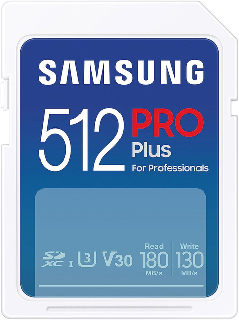 Karta pamięci Samsung Pro Plus SDXC 512GB V30 Class 10 UHS-I White (MB-SD512S/EU) - obraz 1