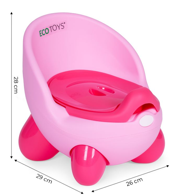 Nocnik dziecięcy EcoToys na nóżkach Różowy (5905817004485) - obraz 8