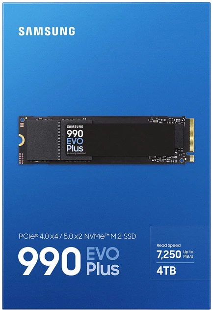 SSD диск Samsung 990 Evo Plus 4TB M.2 PCIe 4.0 x4/5.0 x2 NVMe 2.0