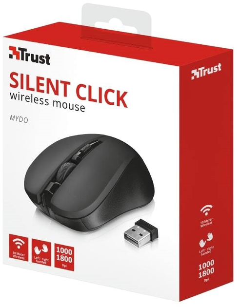 Mysz Trust Mydo Silent Wireless czarna (TR21869) - obraz 6