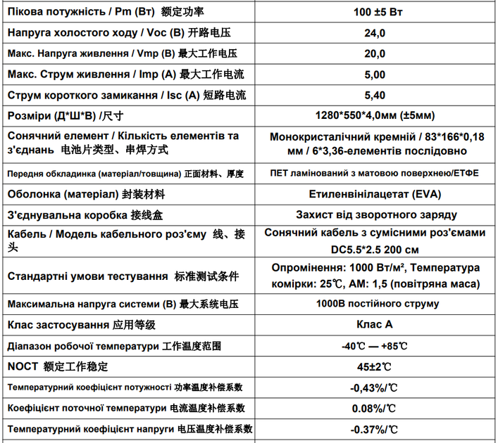 Портативна сонячна батарея CTECHI SP-100 (100W) - Фото 2 Портативна сонячна батарея CTECHI SP-100 (100W) - зображення 2