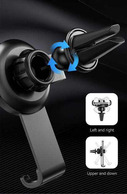 Автодержатель для смартфона Vention With Duckbill Clip 4.7-7.2" Black (KCGB0) - Фото 8 Автодержатель для смартфона Vention With Duckbill Clip 4.7-7.2" Black (KCGB0) - изображение 8