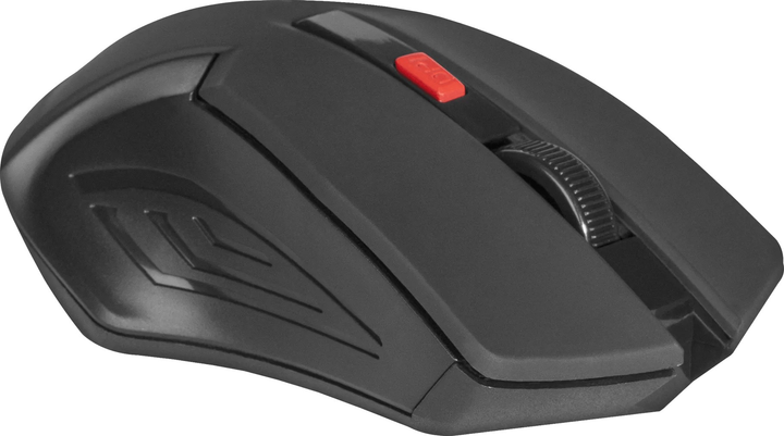 Миша Defender Accura MM-275 Wireless Black/Red (52276) - зображення 2