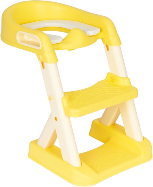 Nakładka na toaletę ze schodkami EcoToys biało-żółta (5903769978991) - obraz 4