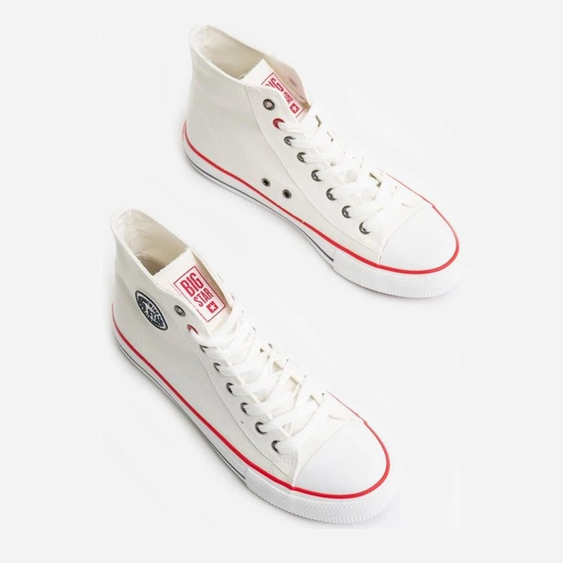 Чоловічі кеди високі Big Star JJ174602-101 47 Білі (5900714487478) - зображення 3