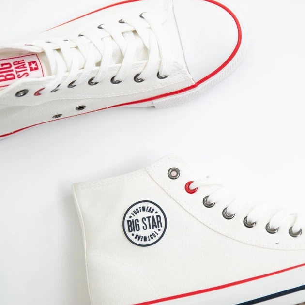 Чоловічі кеди високі Big Star JJ174602-101 44 Білі (5900714487447) - зображення 5