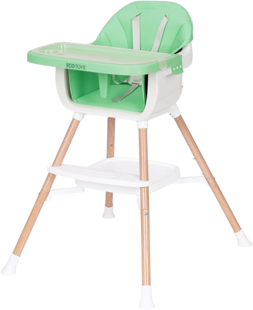 Krzesełko do karmienia EcoToys 2w1 Zielony (5905817004577) - obraz 5