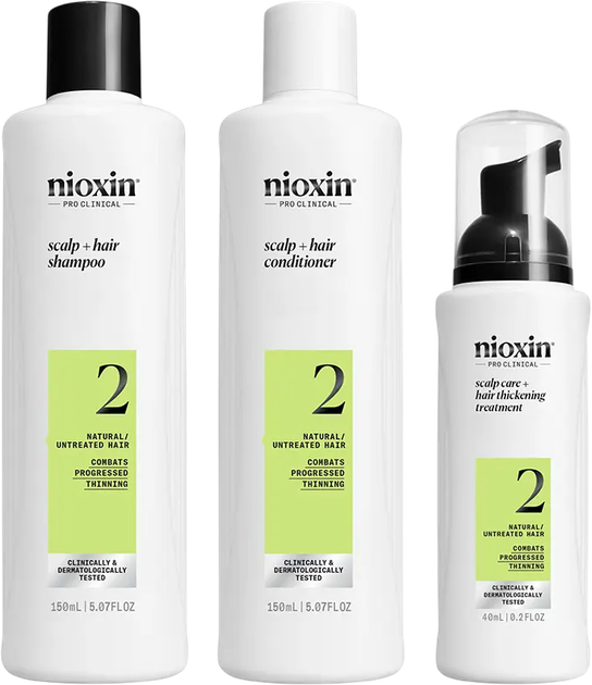 Zestaw do pielęgnacji włosów Nioxin System 2 Szampon 150 ml + Odżywka 150 ml + Serum 40 ml (4064666843926) - obraz 1