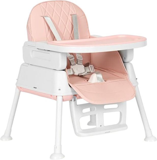 Стільчик для годування EcoToys 3в1 біло-рожевий (5903769979950) - зображення 7