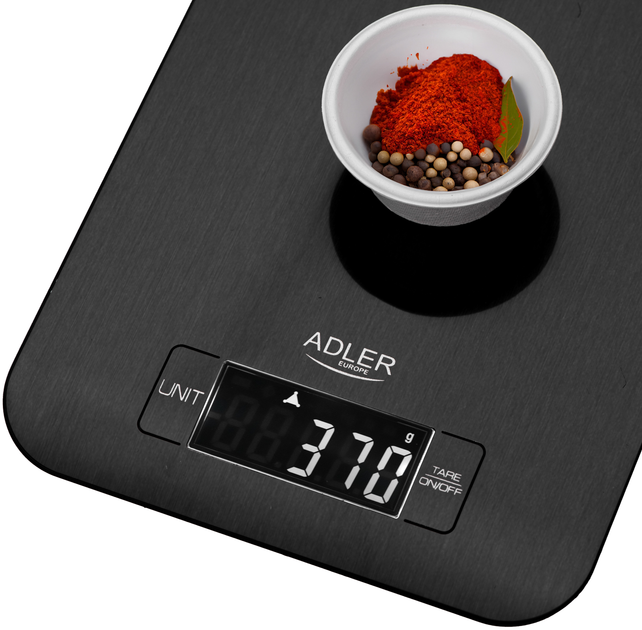 Waga kuchenna Adler AD 3183 Czarna (5905575906205) - obraz 5