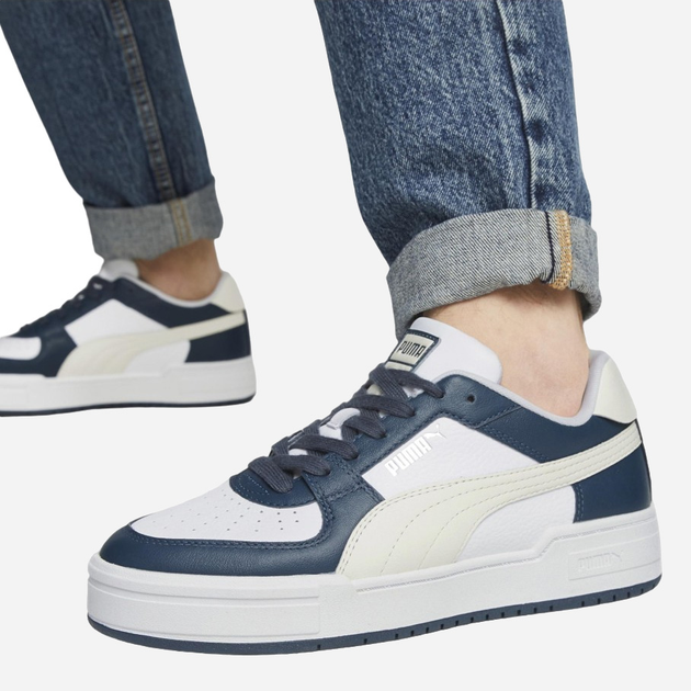 Sneakersy męskie do kostki Puma Ca Pro Classic Leather 380190-22 44 (9.5UK) 28.5 cm Biały/Granatowy (4099683428658) - obraz 2