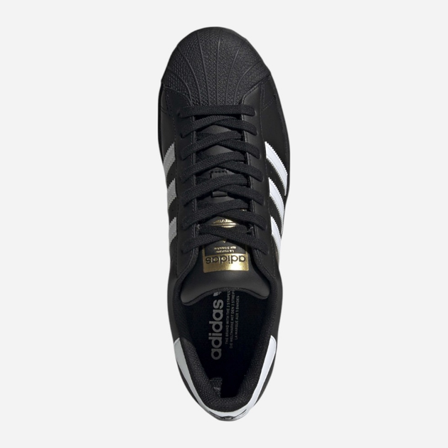 Sneakersy męskie ze skóry naturalnej adidas Originals Superstar EG4959 43.5 (UK 9) Czarne (4062051419121) - obraz 5