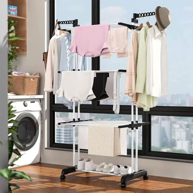 Сушарка для білизни ModernHome by Multistore вертикальна на коліщатках (JM-N601) - зображення 7