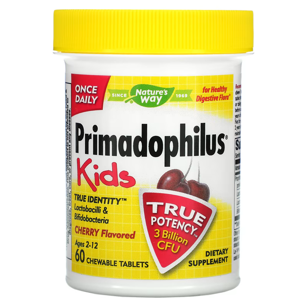 Смесь Пробиотиков для Детей от 2 до 12 лет Primadophilus® 3 Billion- 30 жевательных таб 033674110355 - изображение 3