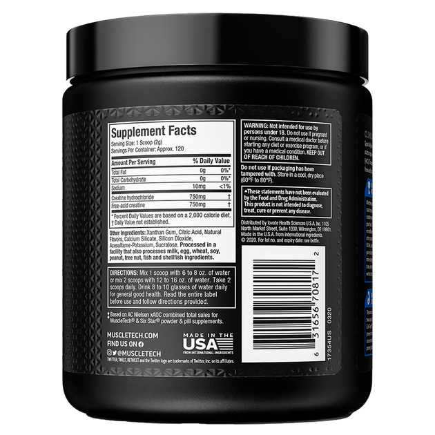 Креатин Гидрохлорид Cell Tech CREACTOR Creatine HCL – 235 г безвкусно 631656708172 - Фото 2 Креатин Гидрохлорид Cell Tech CREACTOR Creatine HCL – 235 г безвкусно 631656708172 - изображение 2