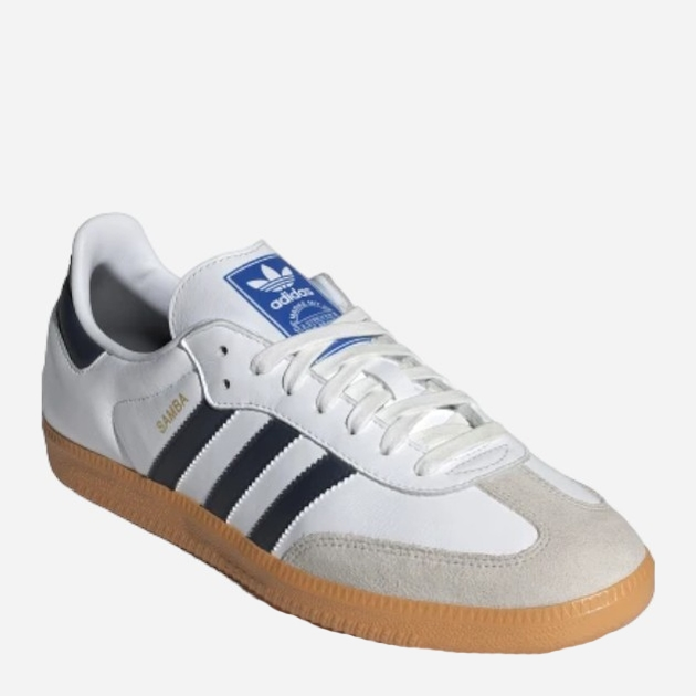 Sneakersy męskie do kostki adidas Originals Samba OG IF3814 43.5 (9UK) Biały/Ciemnogranatowy (4066759174658) - obraz 2