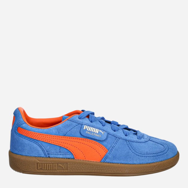 Sneakersy męskie skórzane Puma Palermo 39646325 42.5 (8.5UK) Niebieski/Pomarańczowy (4067979581158) - obraz 1