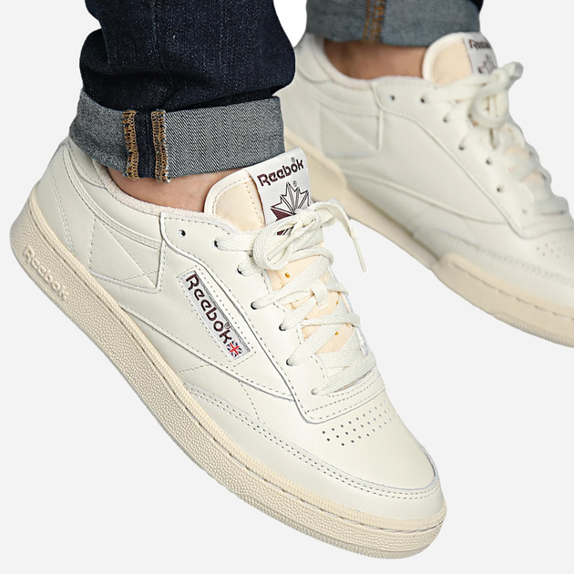 Sneakersy męskie skórzane Reebok Club C 85 Vintage 100007795 43 Beżowe (4065418226318) - obraz 2