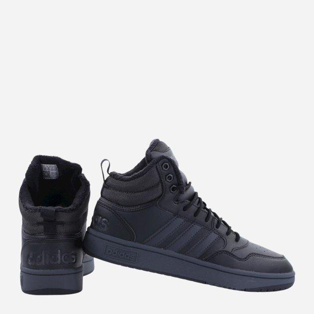 Zimowe trzewiki męskie wysokie adidas Hoops 3.0 Mid WTR GW6421 40.5 Czarne (4065427821764) - obraz 5